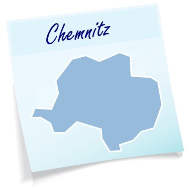 Yapışkan notu olarak chemnitz Haritası