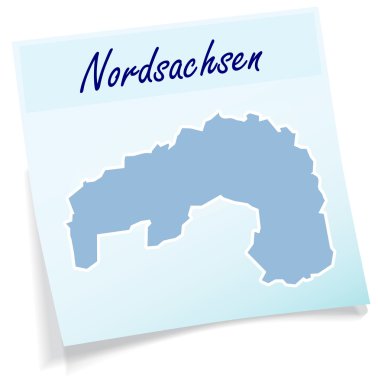 Yapışkan not olarak nordsachsen Haritası