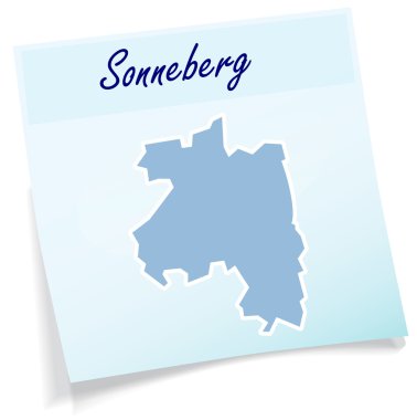 Yapışkan not olarak sonneberg Haritası