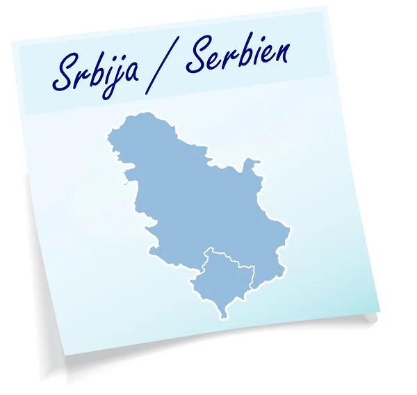 Map of Serbia — Stock Vector