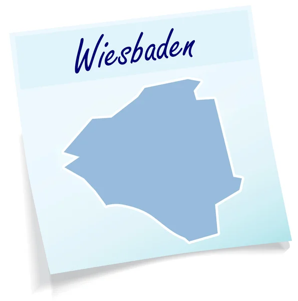 El mapa de Wiesbaden — Vector de stock