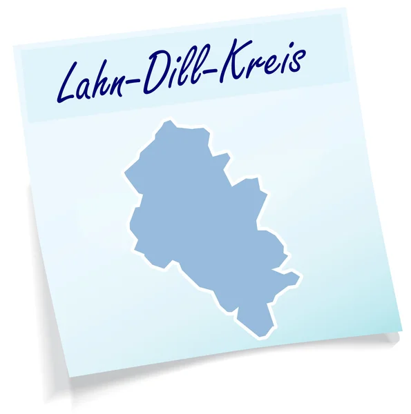 Mapa lahn-dill-kreis jako notatka — Wektor stockowy