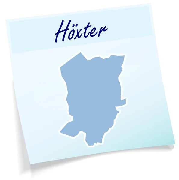 付箋として hoexter の地図 — ストックベクタ