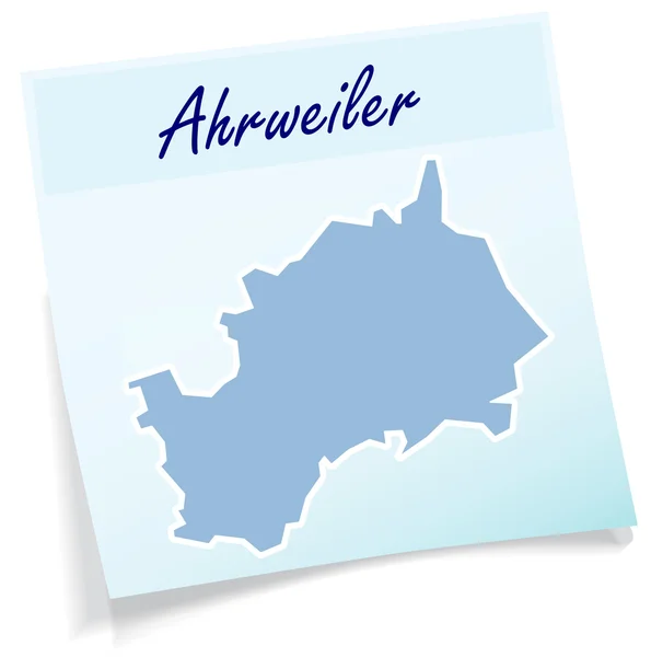 Map of Ahrweiler as sticky note — Stock Vector