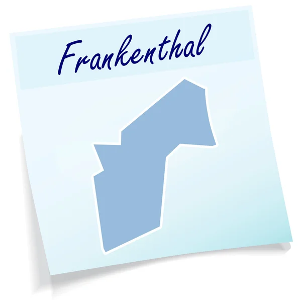 Carte de Frankenthal comme note collante — Image vectorielle