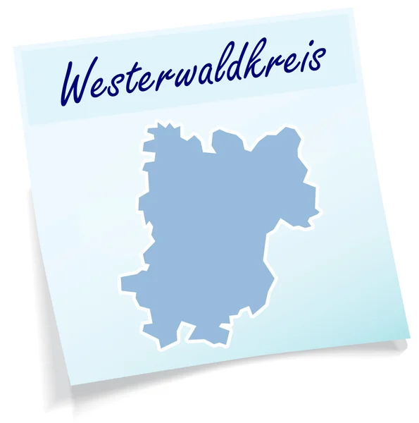 Mapa Westerwald jako notatka — Wektor stockowy