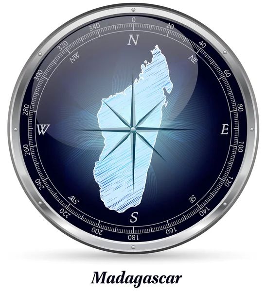 Mapa de Madagascar con fronteras — Archivo Imágenes Vectoriales