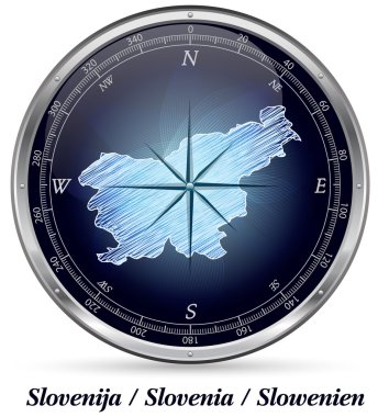 Slovenya harita sınırları ile