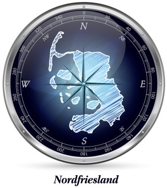 Map of Nordfriesland clipart