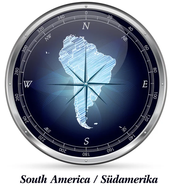 Mapa Ameryki Południowej — Wektor stockowy