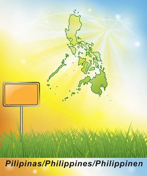 La mappa delle filippine — Foto Stock