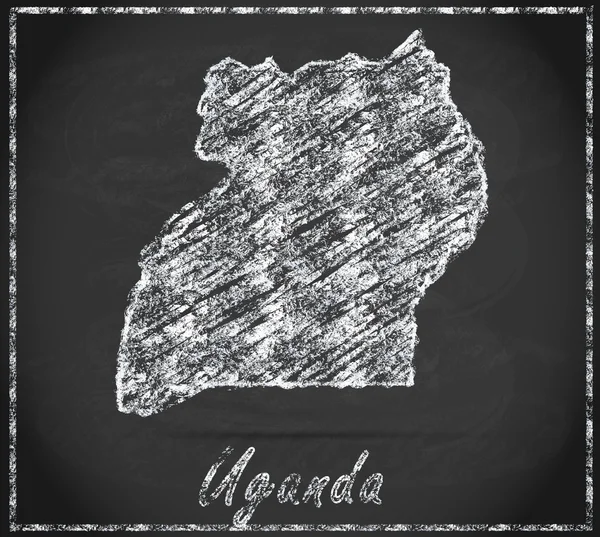 แผนที่ของ uganda — ภาพถ่ายสต็อก
