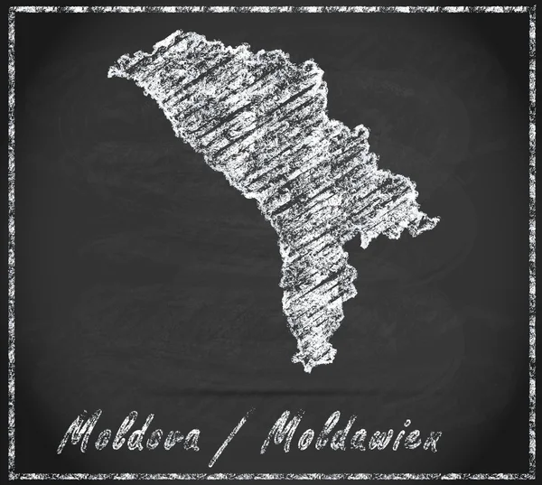 O mapa de moldávia — Fotografia de Stock