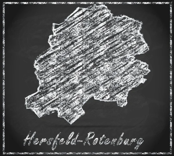 O mapa de Hersfeld-Rotenburg — Fotografia de Stock