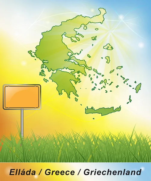 ग्रीस का नक्शा — स्टॉक फ़ोटो, इमेज
