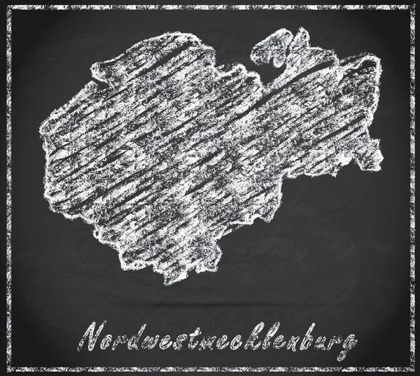 Mapa Nordwestmecklenburg — Stock fotografie