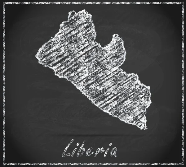 Карта Либерии — стоковое фото