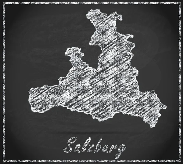 Karta över salzburg — Stockfoto