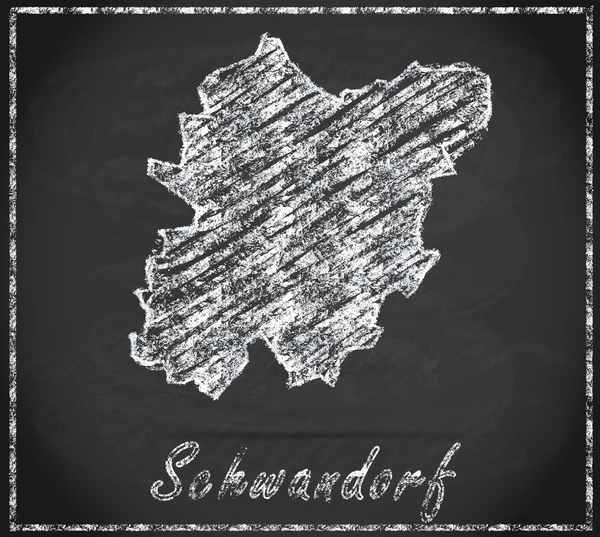 Kaart van Schwandorf — Stockfoto