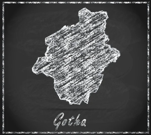 Karte von Gotha — Stockfoto