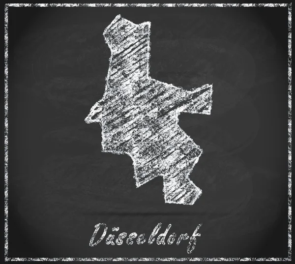 O mapa de Duesseldorf — Fotografia de Stock