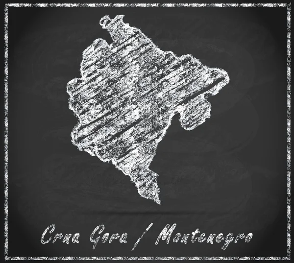 O mapa de Montenegro — Fotografia de Stock