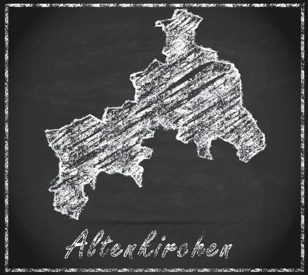 Map of Altenkirchen — Stock Photo, Image