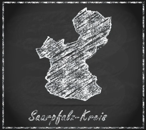 Map of Saarpfalz-Kreis — Stock Photo, Image