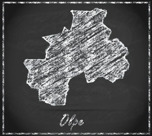 Map of Olpe — Stock Photo, Image