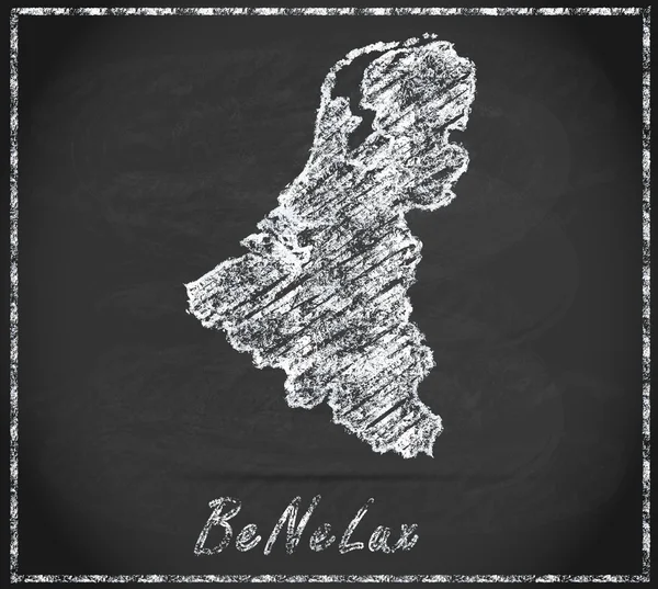 Mapa online de Benelux — Foto de Stock