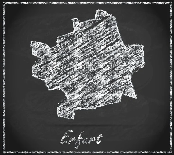 Map of Erfurt — Stock Photo, Image