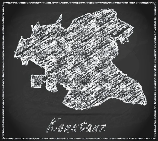 Karte von Konstanz — Stockfoto