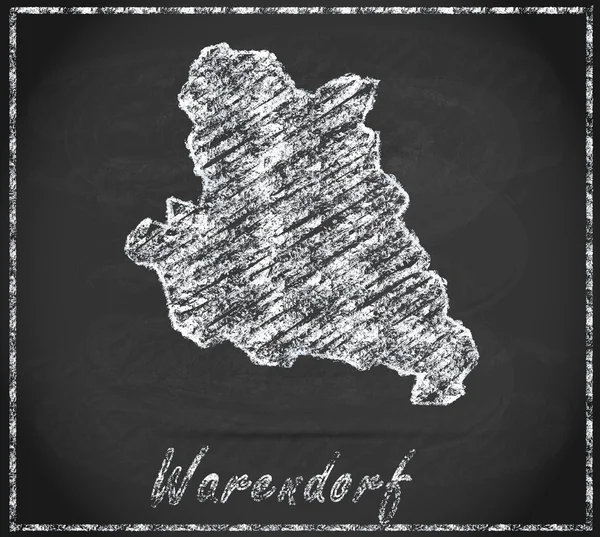 Mapa Warendorf — Zdjęcie stockowe