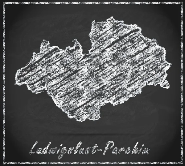 Mapa Ludwigslust-Parchim — Zdjęcie stockowe