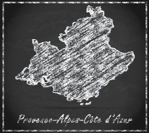 Mappa di Provenza-Alpi-Costa Azzurra — Foto Stock
