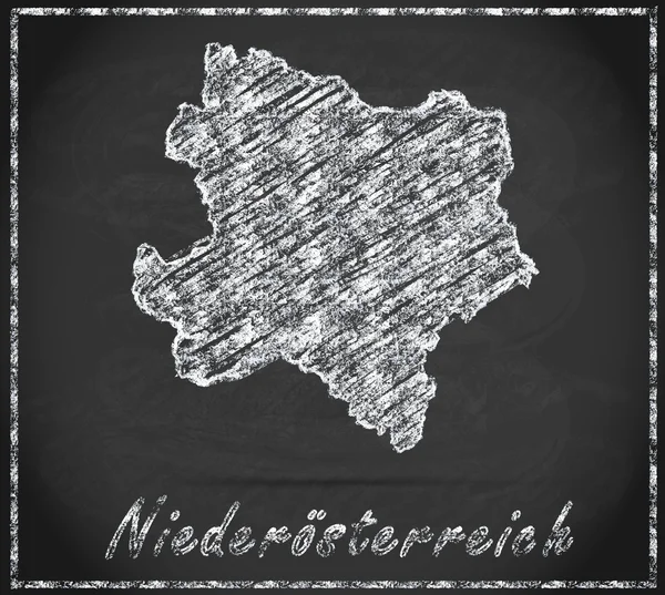 Kaart van Neder-Oostenrijk — Stockfoto
