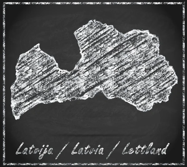 Karte von Lettland — Stockfoto