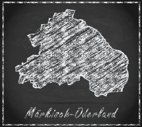 O mapa de Maerkisch-Oderland — Fotografia de Stock