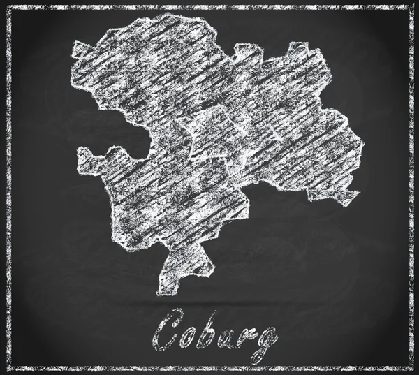 Karte von coburg — Stockfoto