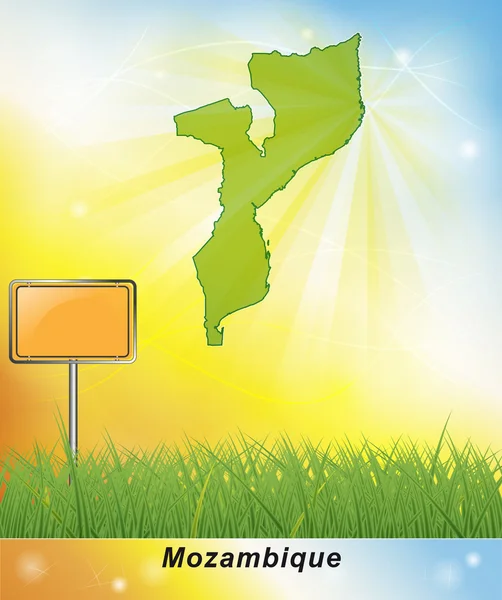 Karte von Mosambik — Stockfoto