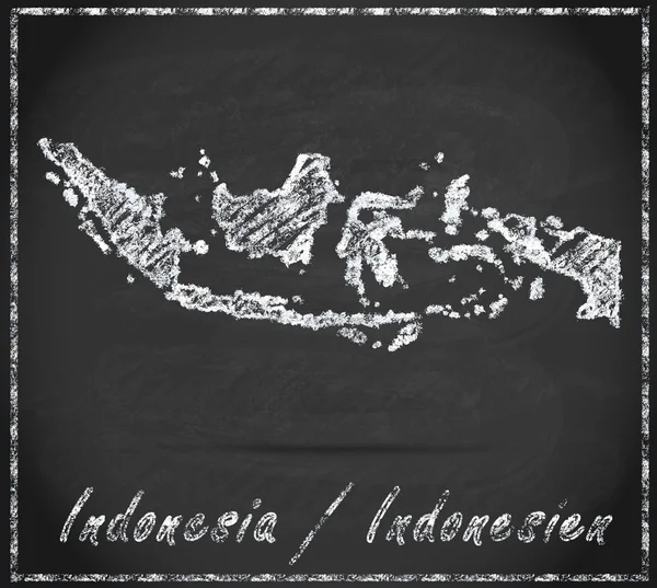 印度尼西亚地图；印度尼西亚地图 — 图库照片