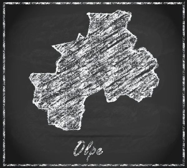 Mapa města Olpe — Stock fotografie