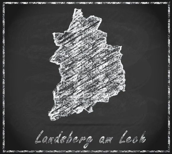 Map of Landsberg — Stock Photo, Image