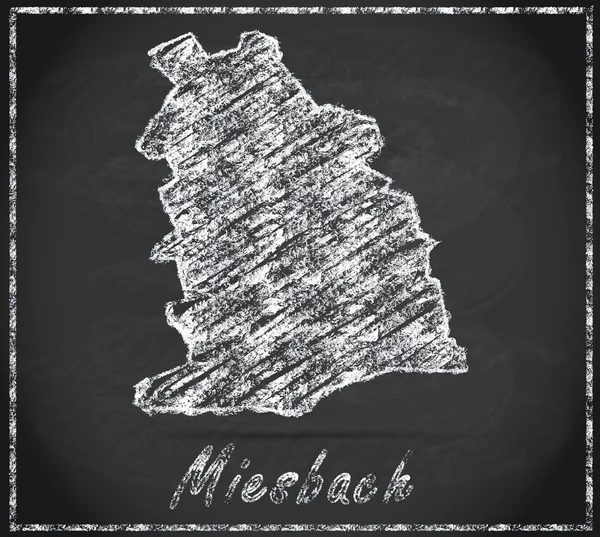 Mapa města Miesbach — Stock fotografie