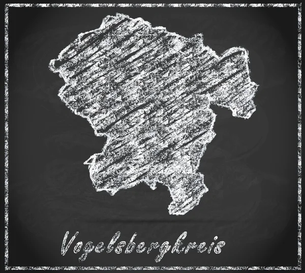 Kaart van het district Vogelsbergkreis — Stockfoto