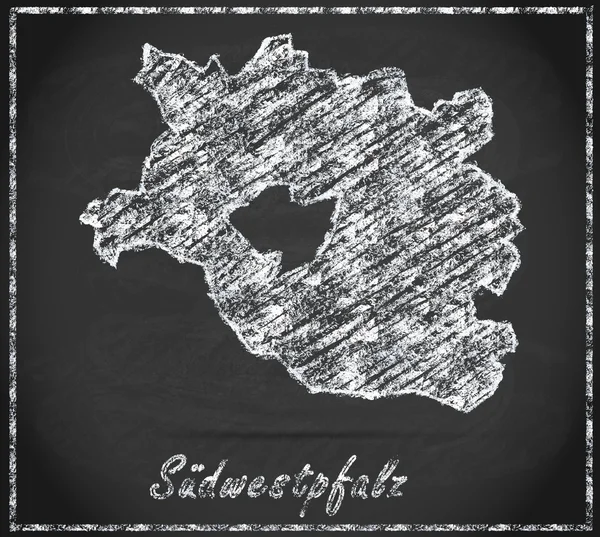 O mapa de Suedwestpfalz — Fotografia de Stock