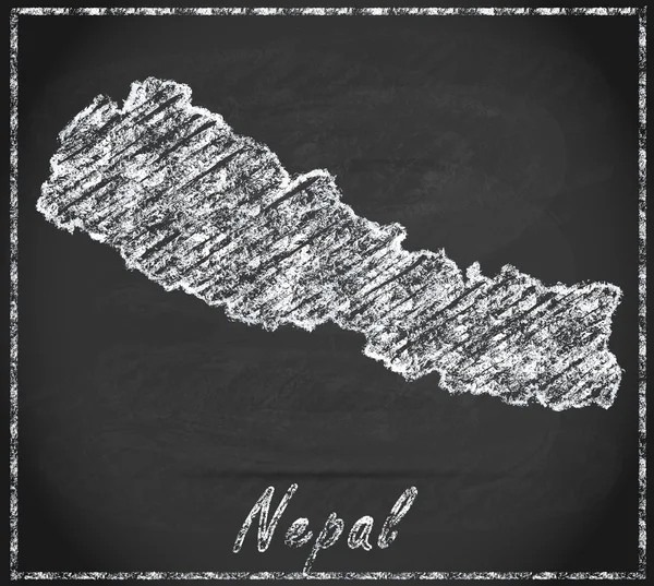 Mapa Nepálu — Stock fotografie
