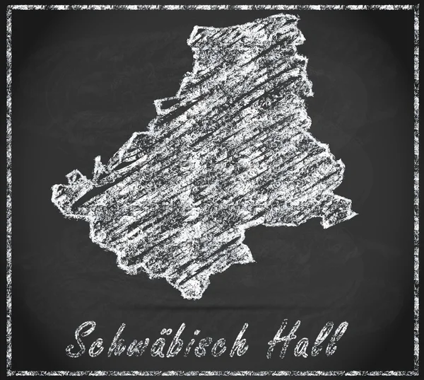 แผนที่ของ Schwaebisch-ฮอลล์ — ภาพถ่ายสต็อก