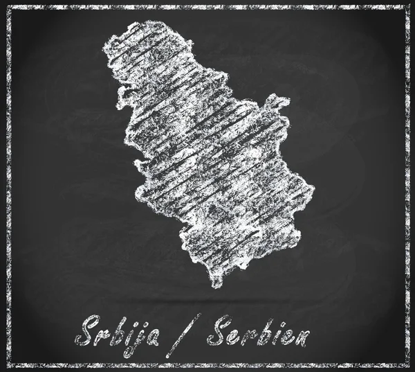 La carte de Serbie — Photo