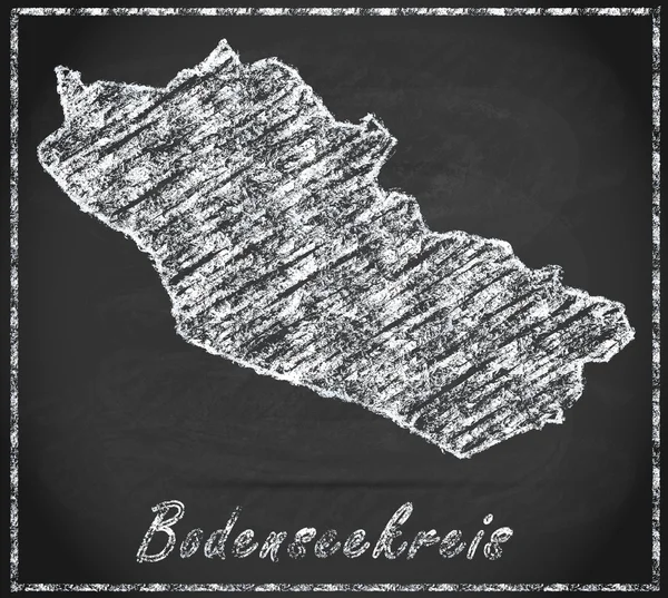 O mapa de Bodenseekreis — Fotografia de Stock